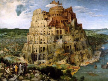  Babe Tableaux - La Tour de Babel 1563 flamand Renaissance paysan Pieter Bruegel l’Ancien